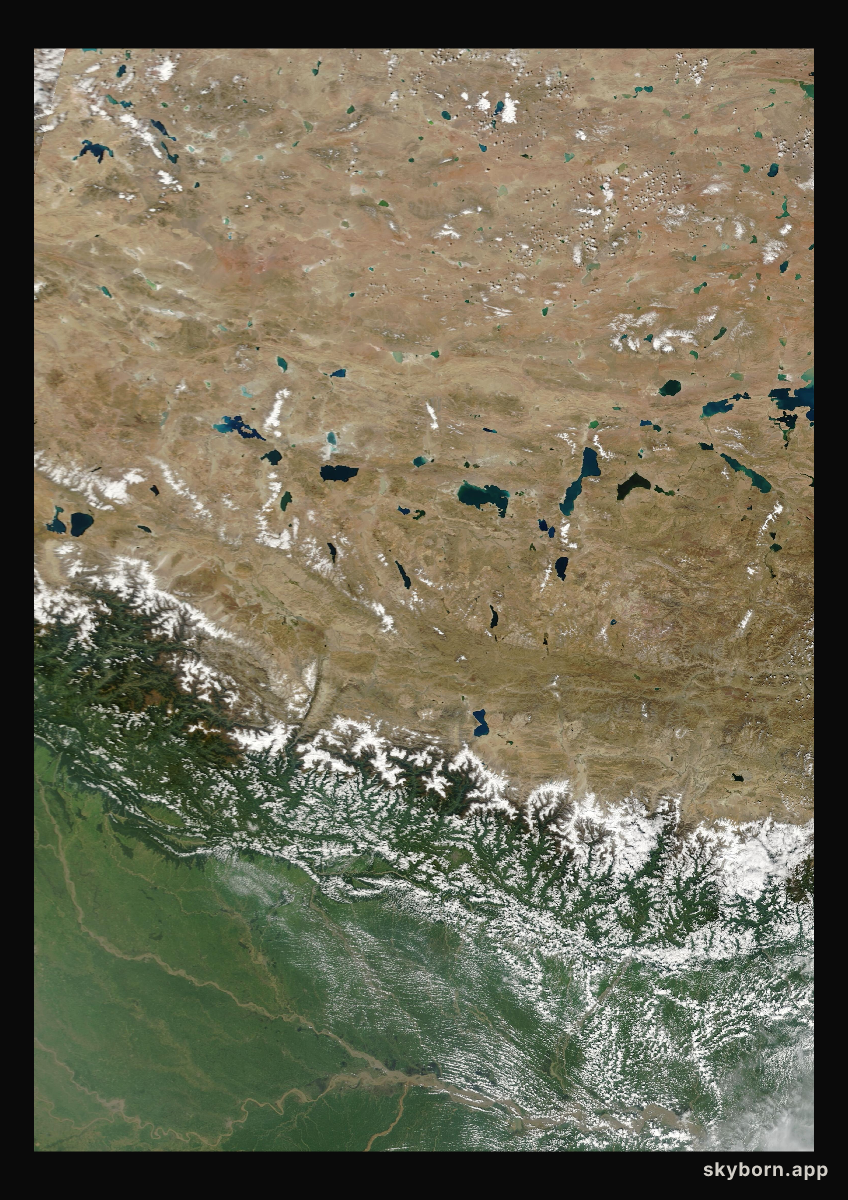 The Earth on 2 October 2003 · Himalaya and Tibet