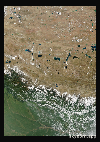The Earth on 2 October 2003 · Himalaya and Tibet