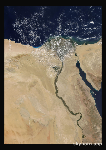 The Earth on 3 October 2003 · Nile Delta and Sinai