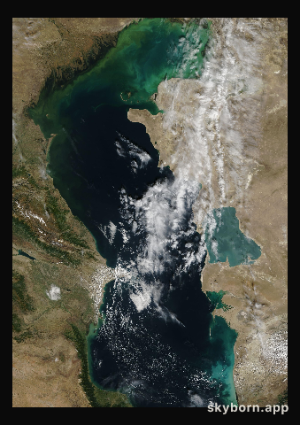 The Earth on 6 October 2003 · Caspian Sea