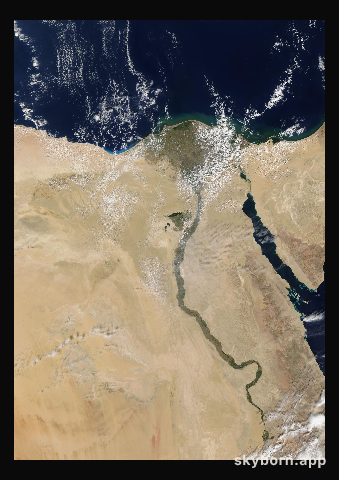 The Earth on 14 October 2003 · Nile Delta and Sinai