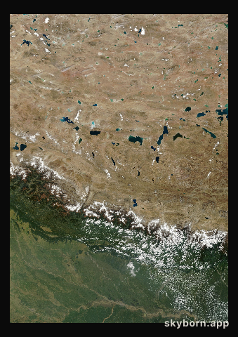 The Earth on 16 October 2003 · Himalaya and Tibet