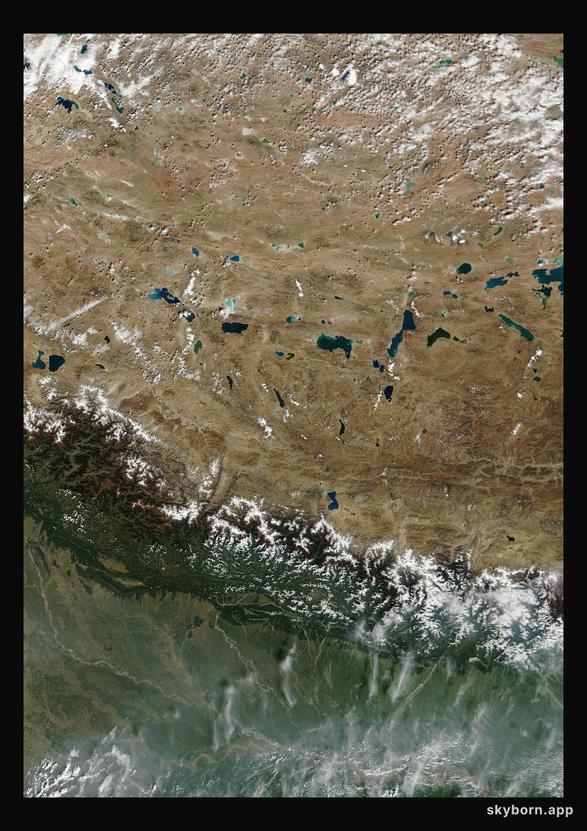 The Earth on 19 October 2003 · Himalaya and Tibet