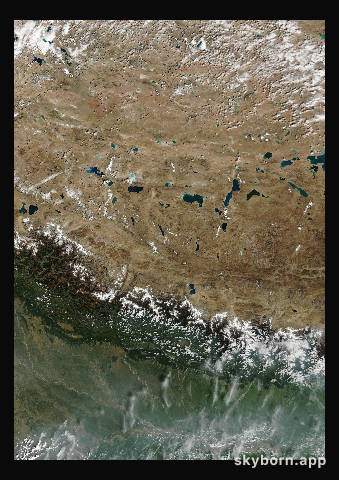 The Earth on 19 October 2003 · Himalaya and Tibet