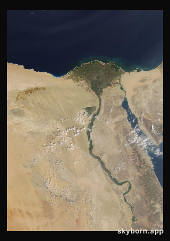 The Earth on 22 October 2003 · Nile Delta and Sinai