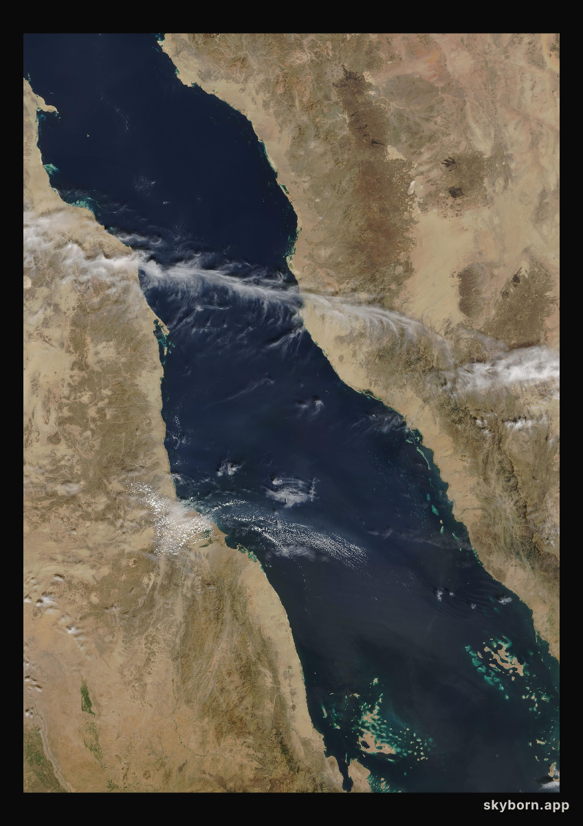 The Earth on 25 October 2003 · Red Sea