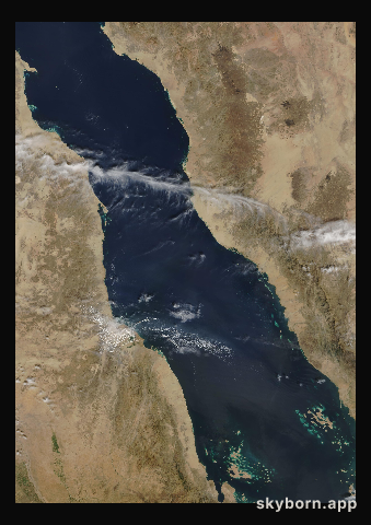 The Earth on 25 October 2003 · Red Sea