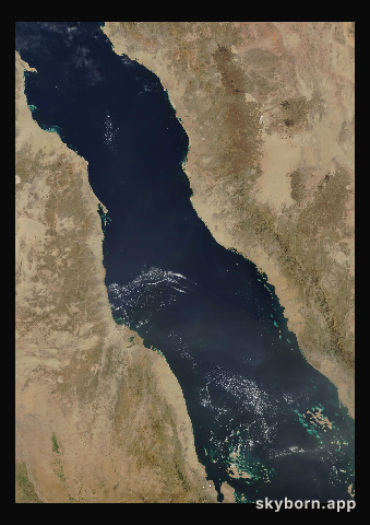 The Earth on 27 October 2003 · Red Sea