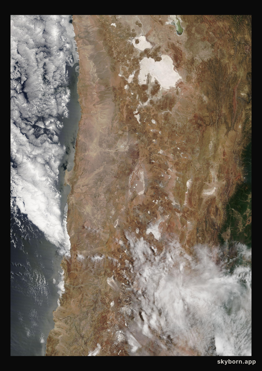 The Earth on 17 November 2003 · Atacama and the Andes