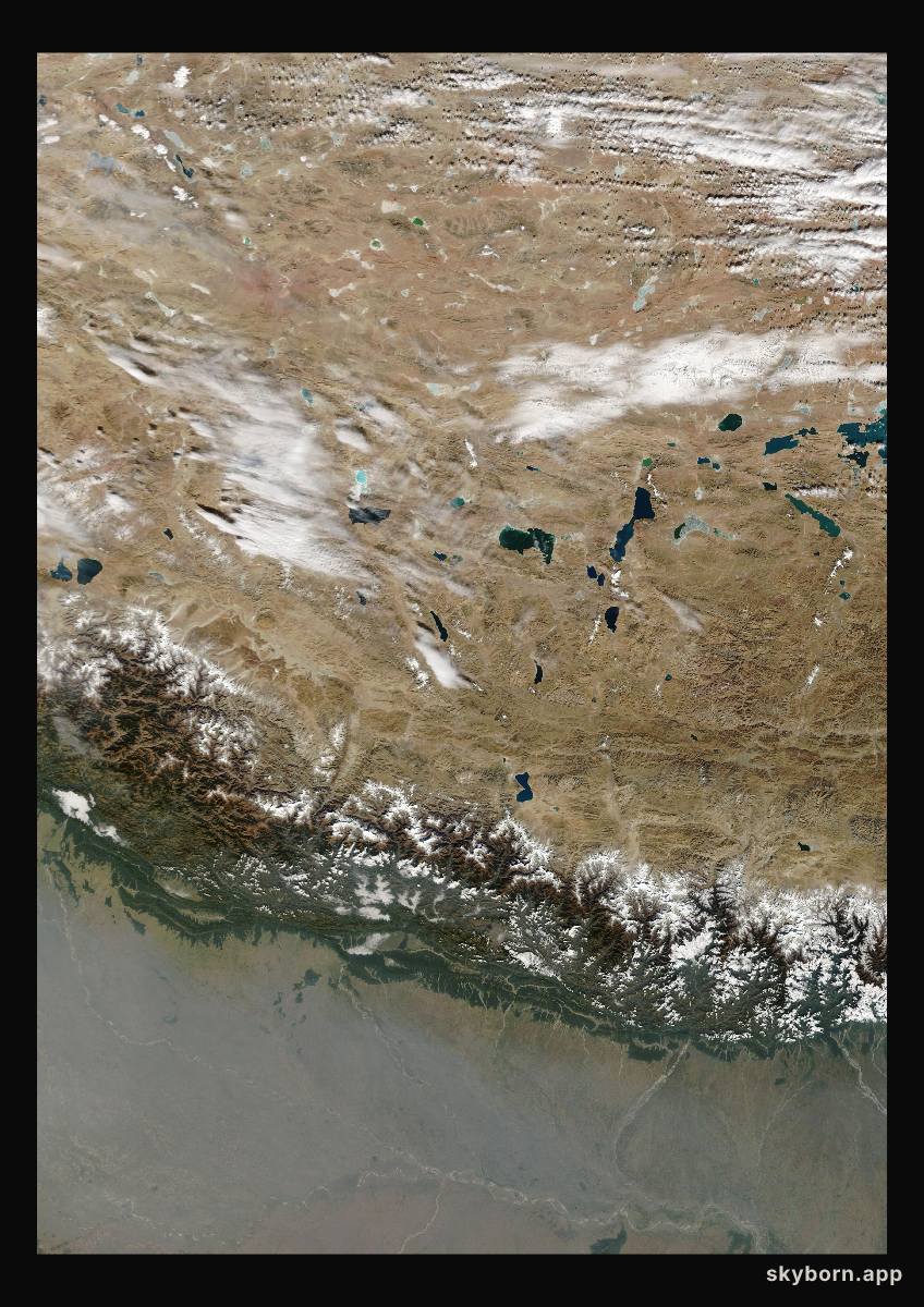 The Earth on 3 December 2003 · Himalaya and Tibet
