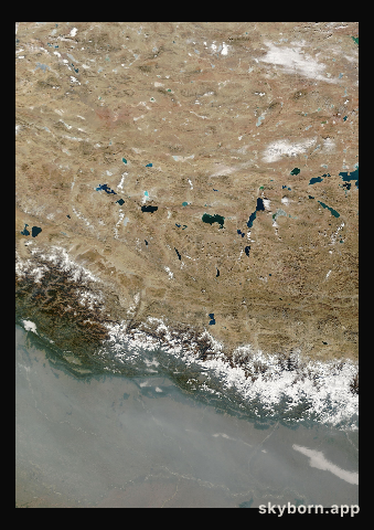The Earth on 5 December 2003 · Himalaya and Tibet