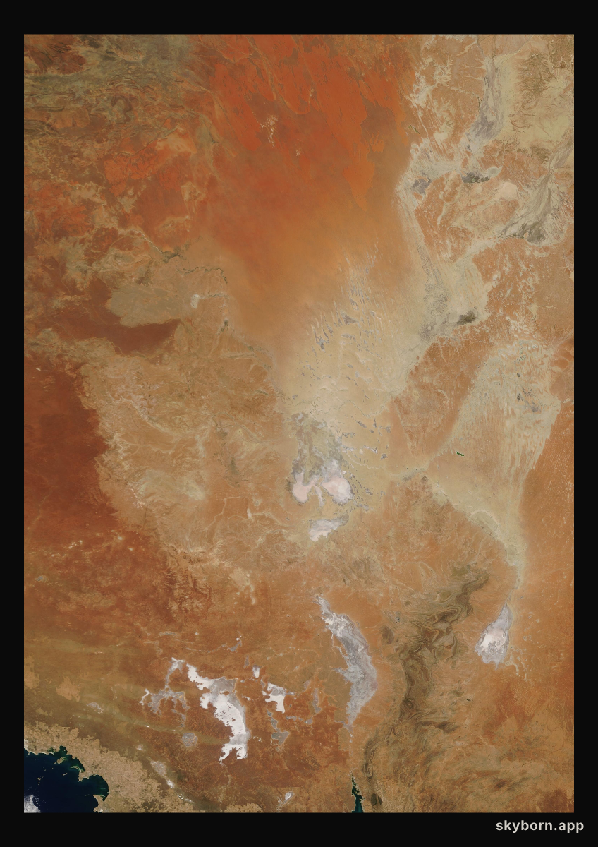 The Earth on 6 December 2003 · Lake Eyre, Australia
