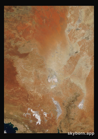 The Earth on 6 December 2003 · Lake Eyre, Australia