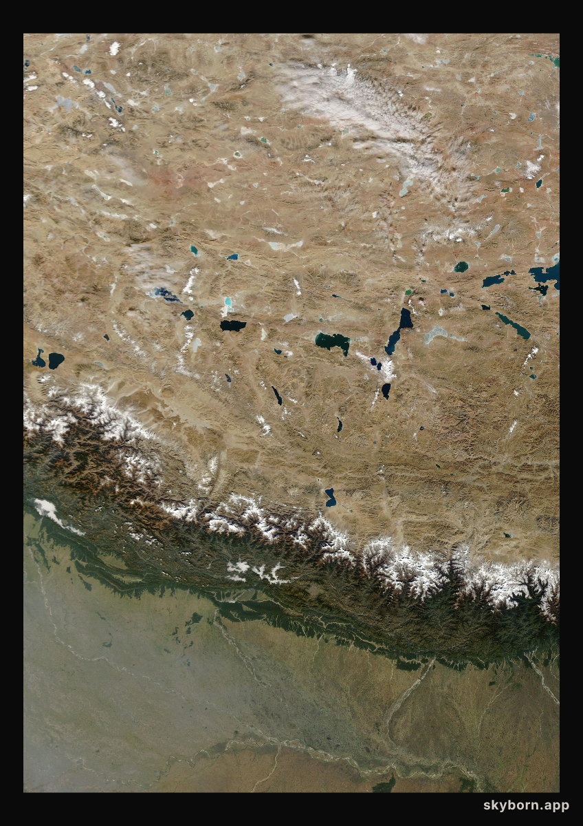 The Earth on 12 December 2003 · Himalaya and Tibet