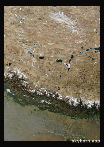 The Earth on 12 December 2003 · Himalaya and Tibet