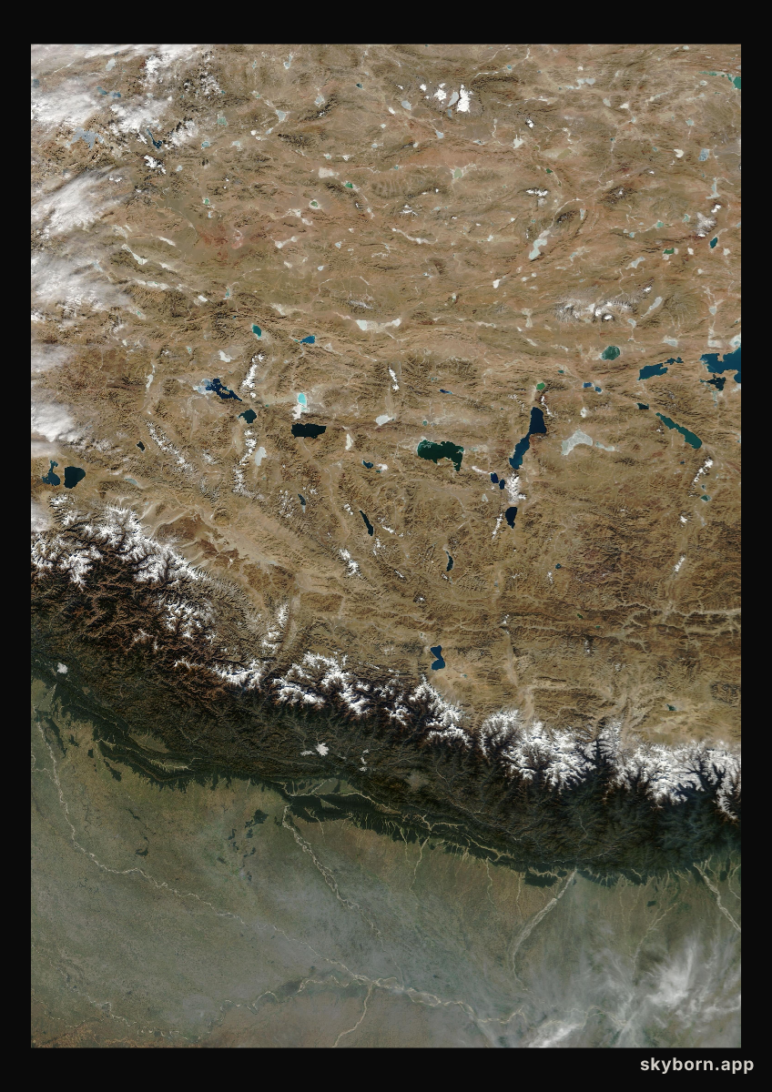 The Earth on 13 December 2003 · Himalaya and Tibet