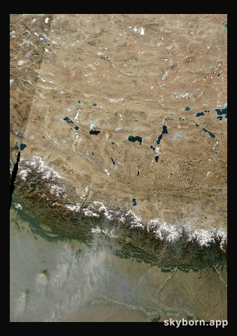 The Earth on 14 December 2003 · Himalaya and Tibet