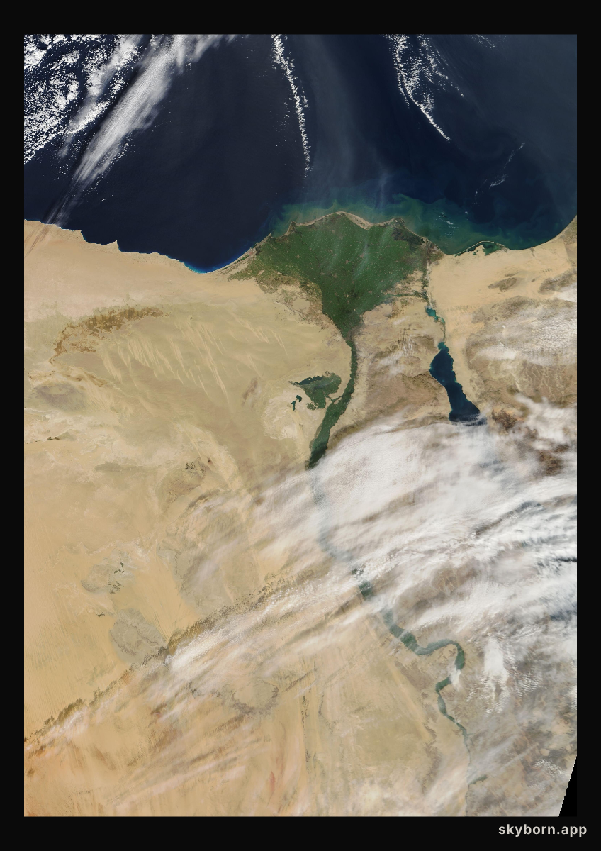 The Earth on 25 December 2003 · Nile Delta and Sinai