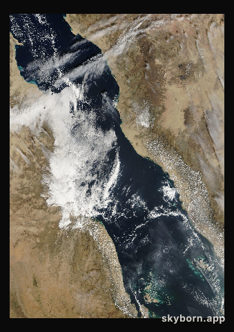 The Earth on 28 December 2003 · Red Sea