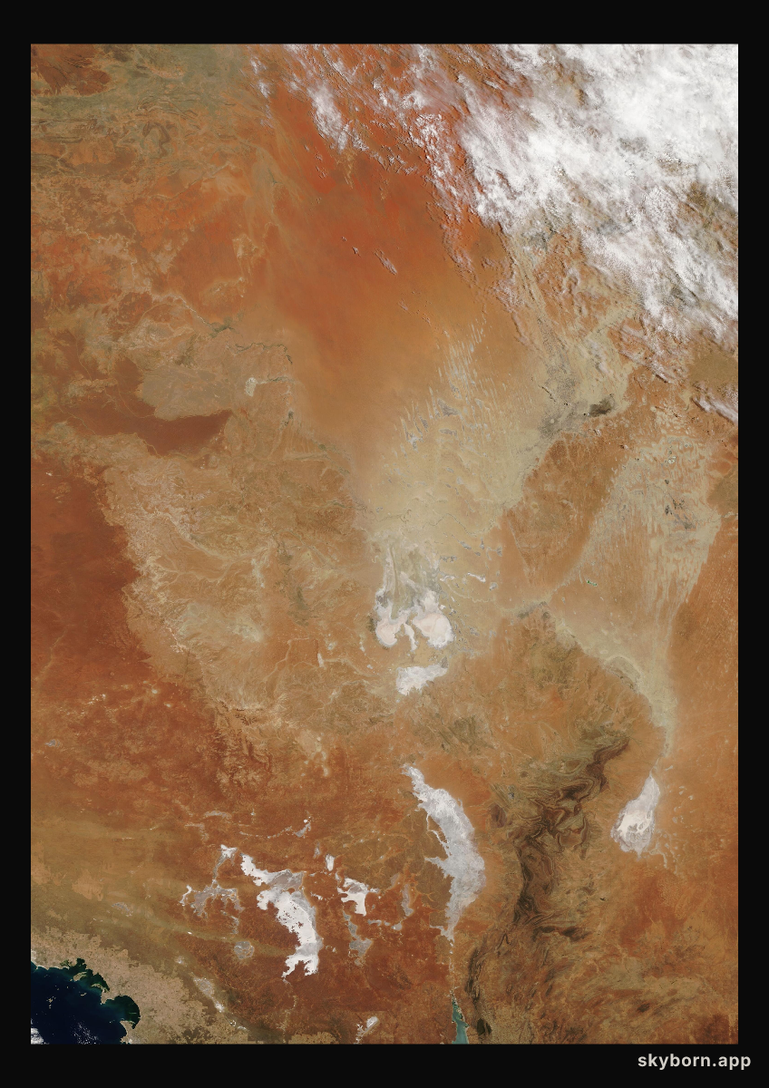 The Earth on 12 January 2004 · Lake Eyre, Australia
