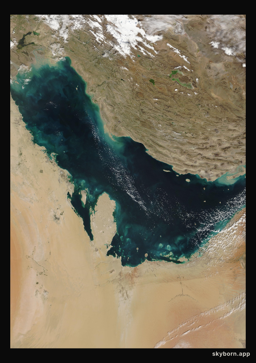 The Earth on 28 January 2004 · Persian Gulf