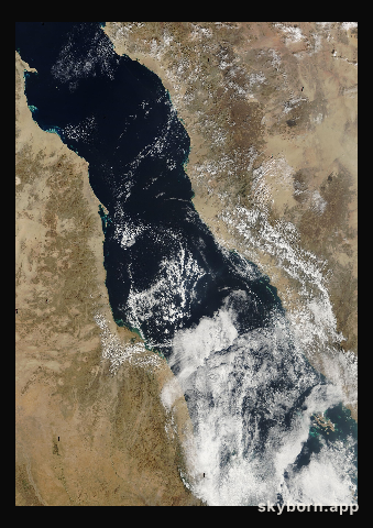 The Earth on 29 January 2004 · Red Sea