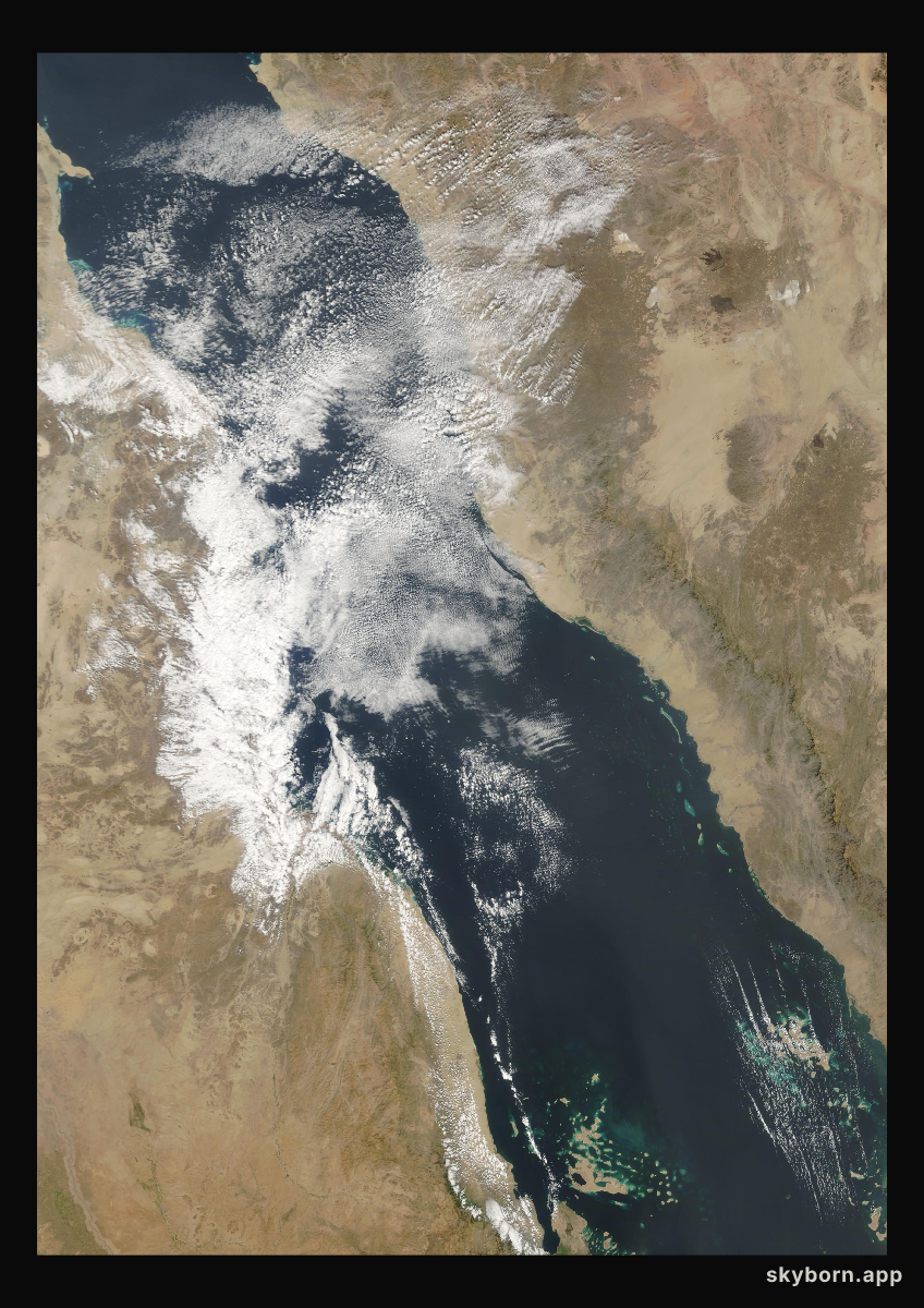 The Earth on 9 February 2004 · Red Sea