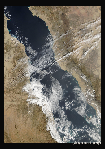 The Earth on 21 February 2004 · Red Sea