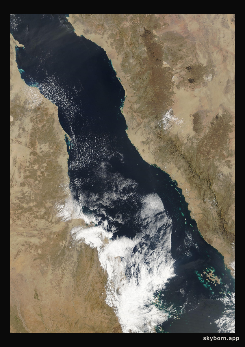 The Earth on 23 February 2004 · Red Sea
