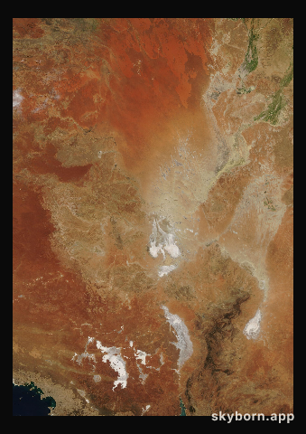 The Earth on 27 February 2004 · Lake Eyre, Australia