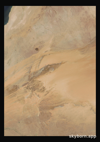 The Earth on 10 March 2004 · Eye of the Sahara, Mauritania