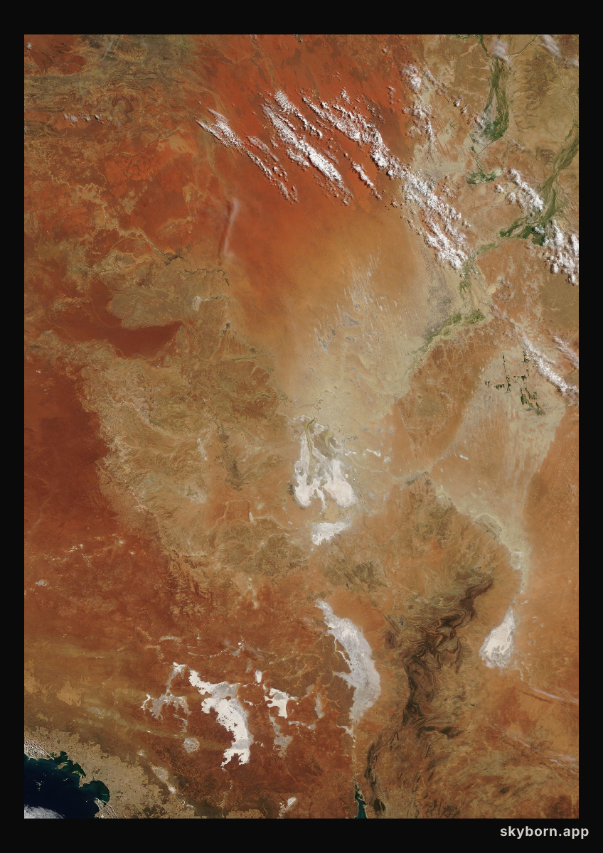 The Earth on 14 March 2004 · Lake Eyre, Australia