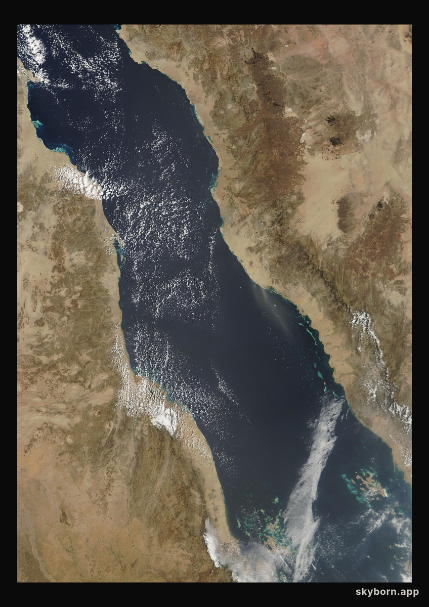 The Earth on 15 March 2004 · Red Sea
