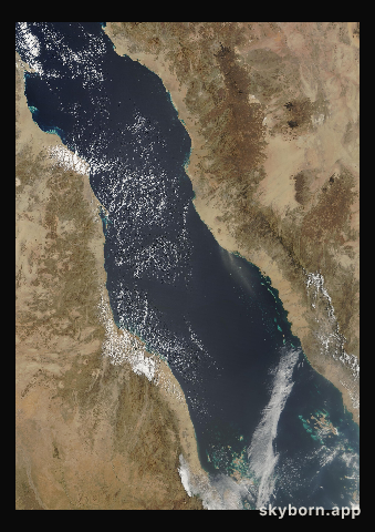 The Earth on 15 March 2004 · Red Sea