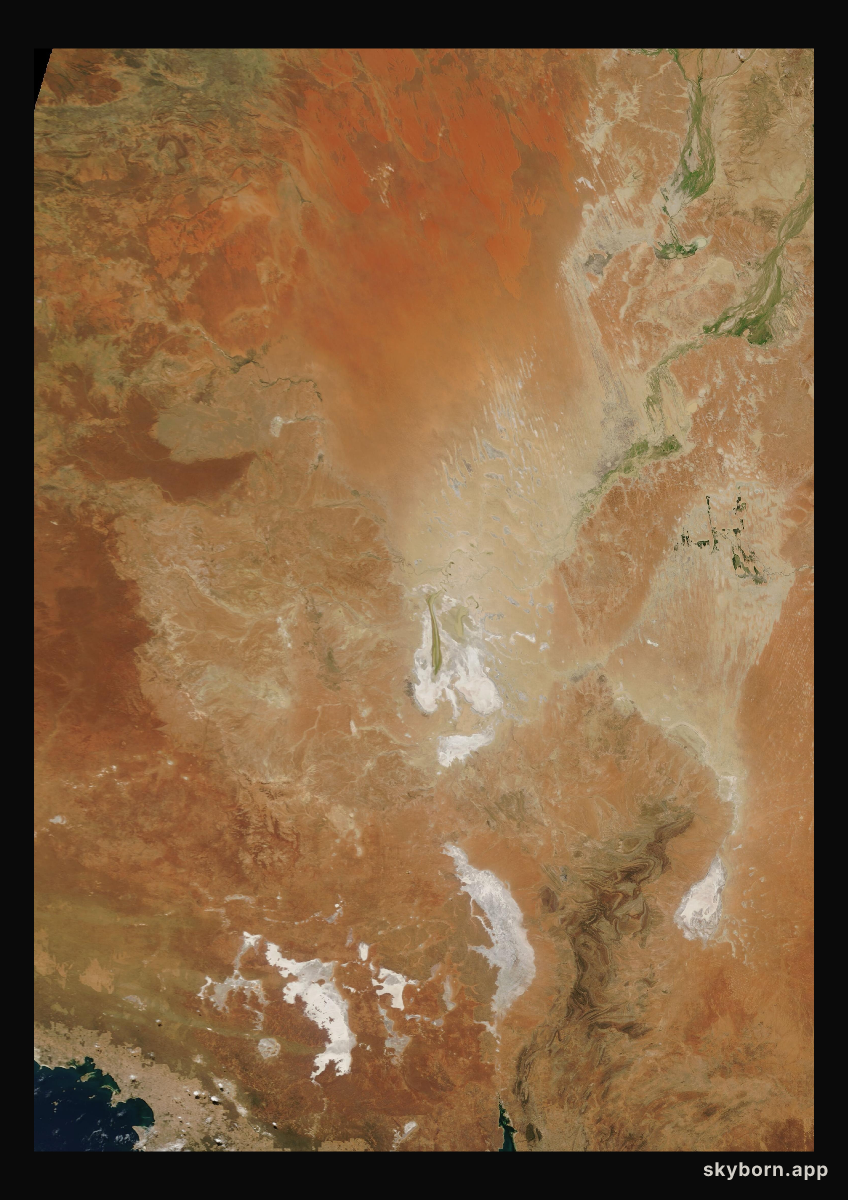 The Earth on 20 March 2004 · Lake Eyre, Australia