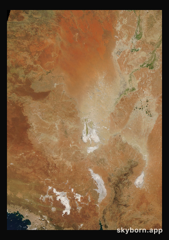 The Earth on 20 March 2004 · Lake Eyre, Australia