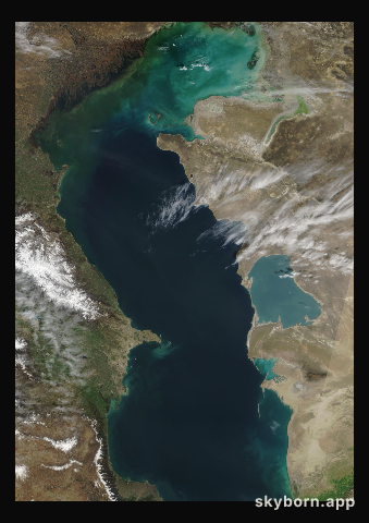 The Earth on 24 March 2004 · Caspian Sea
