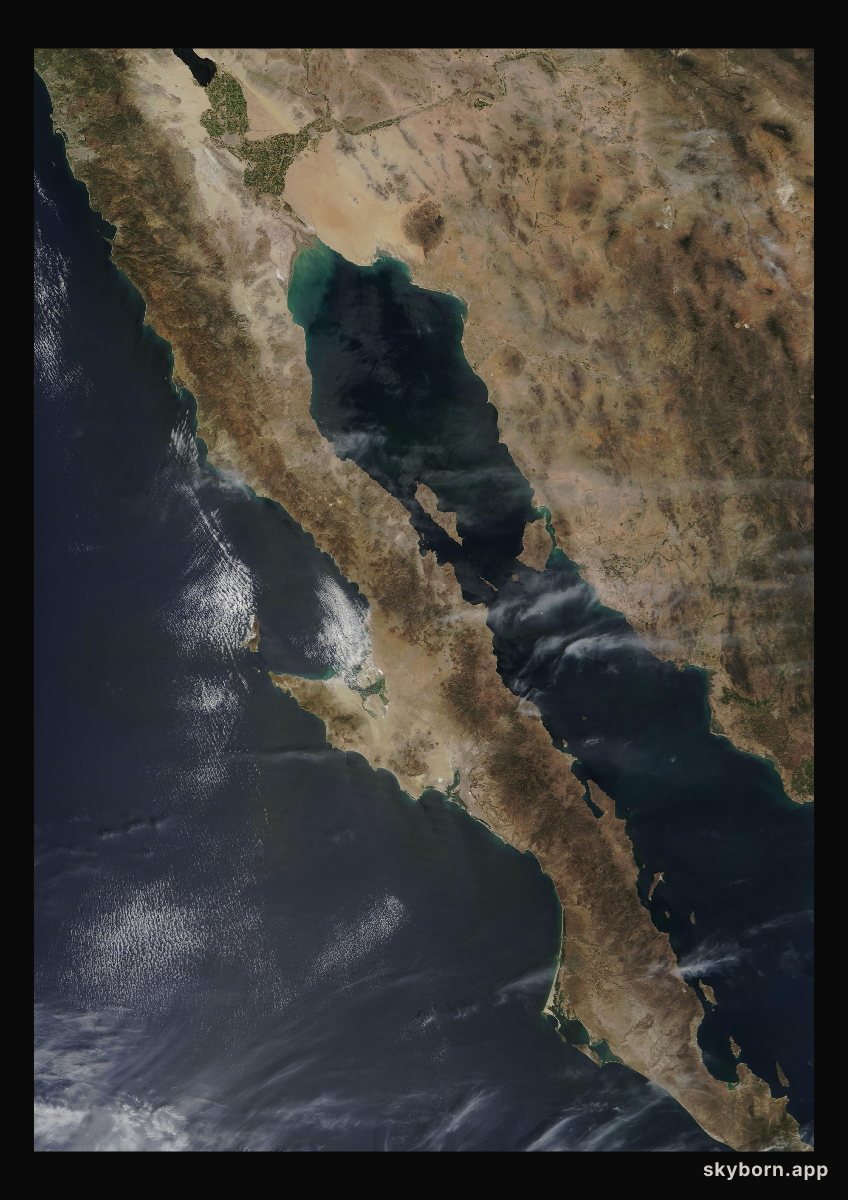 The Earth on 27 March 2004 · Baja California