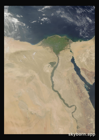 The Earth on 31 March 2004 · Nile Delta and Sinai