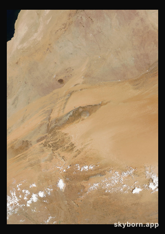 The Earth on 2 April 2004 · Eye of the Sahara, Mauritania