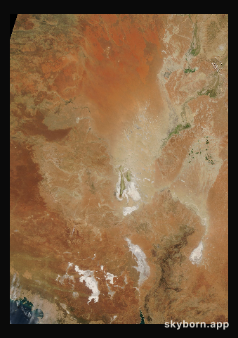 The Earth on 5 April 2004 · Lake Eyre, Australia