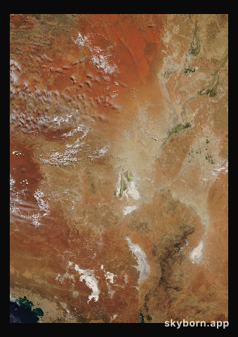 The Earth on 8 April 2004 · Lake Eyre, Australia