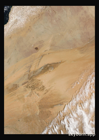 The Earth on 9 April 2004 · Eye of the Sahara, Mauritania