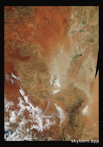 The Earth on 11 April 2004 · Lake Eyre, Australia