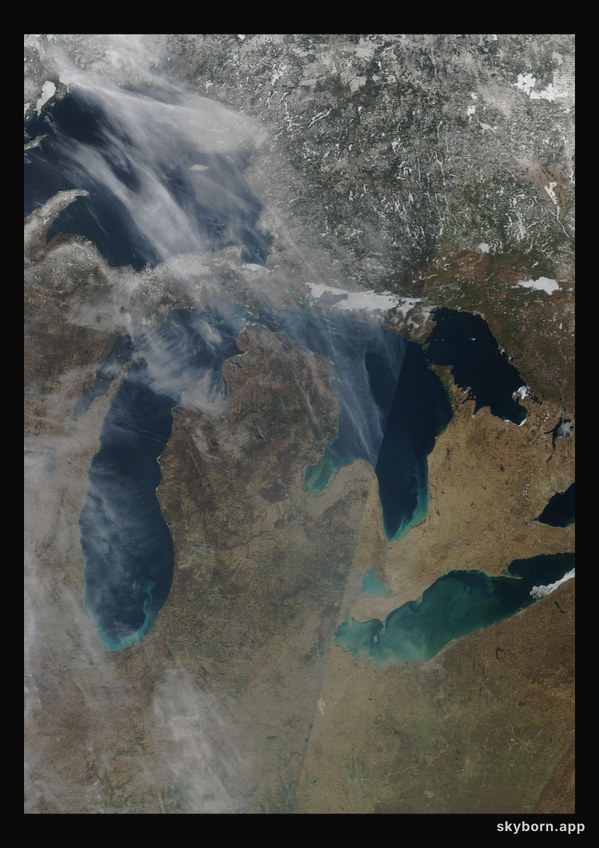 The Earth on 15 April 2004 · Great Lakes