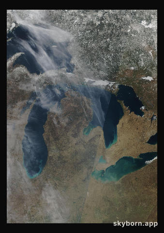 The Earth on 15 April 2004 · Great Lakes