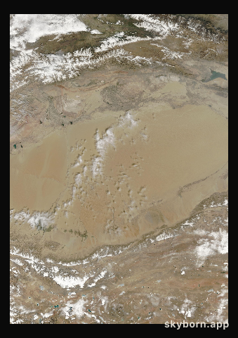 The Earth on 26 April 2004 · Taklamakan Desert
