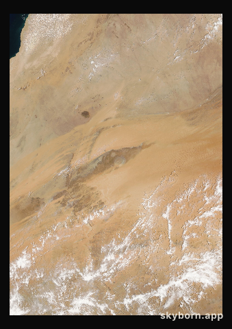 The Earth on 27 April 2004 · Eye of the Sahara, Mauritania