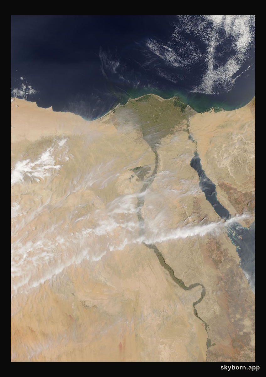 The Earth on 7 May 2004 · Nile Delta and Sinai