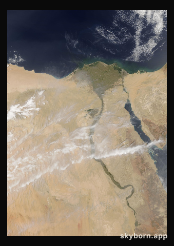 The Earth on 7 May 2004 · Nile Delta and Sinai